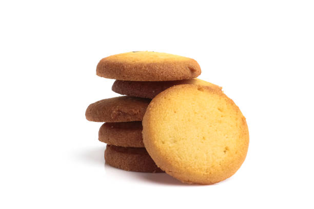 istock Danish butter cookies isolated on white background 1483762190