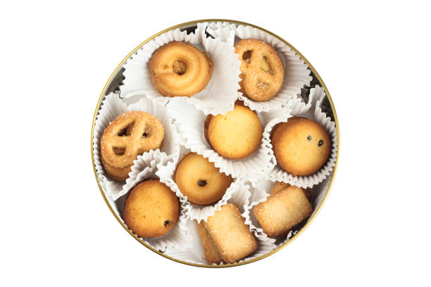 istock Danish butter cookies isolated on white background 1483762961