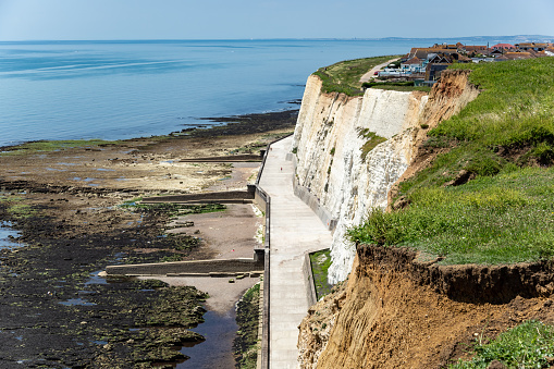 Peacehaven Cliffs protection English Channel coastline East Sussex Southern England Europe