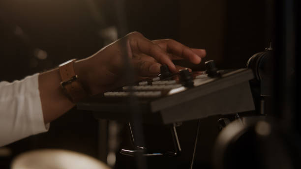 istock African American singer uses audio mixer 1483765122