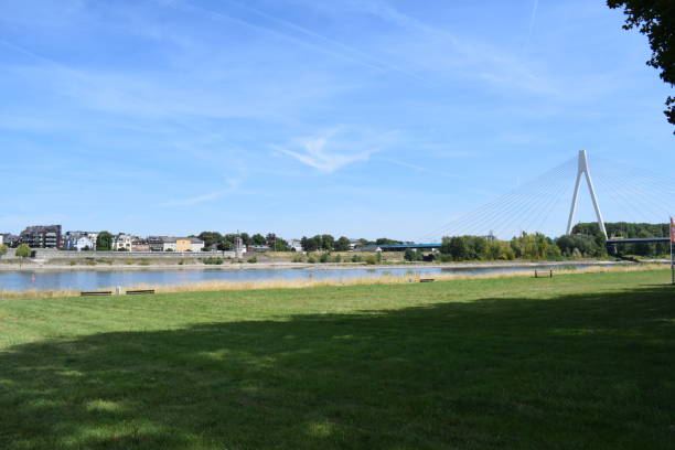 istock Rhine with green lawn 1483770576