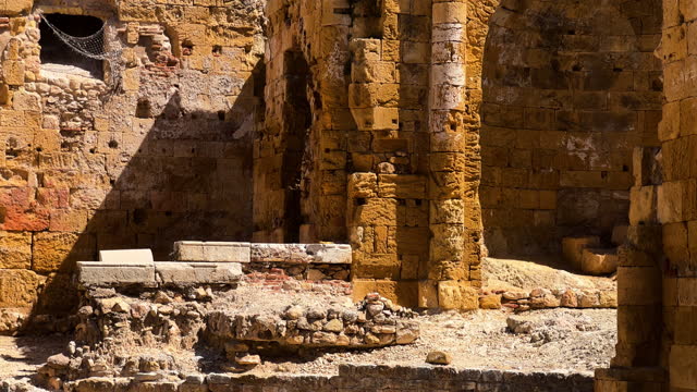 Ancient roman amphitheater in Tarragona, Spain. High quality 4k footage.