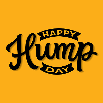 Happy Hump day. Hand lettering text. Vector typography for posters, banners, stickers, social media