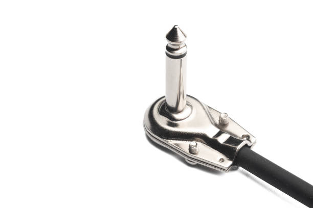istock Flat metal 1/4 (6,35mm) guitar jack 1483778150