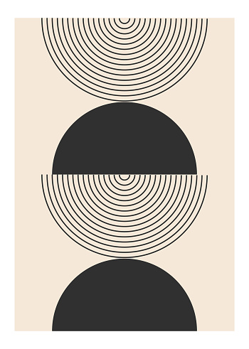 half circle shape vector illustration