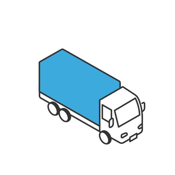 duży samochód ciężarowy dla logistyki - truck semi truck pick up truck car transporter stock illustrations