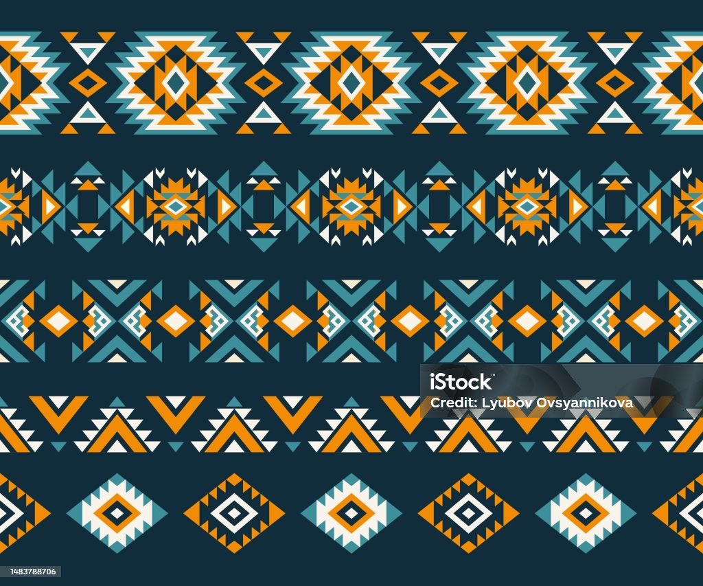Aztec Text Border Aztec Seamless Border Stock Illustration - Download Image Now ...