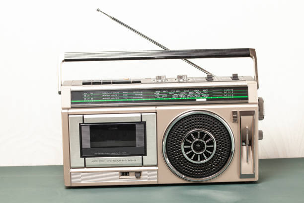 istock Retro ghetto radio boom box cassette recorder from 80s.. 1483790383