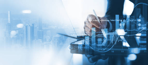 istock Businessman, finance analyst calculating and analyzing financial data with economic graph growth chart, stock market report, finance, banking and investment, business plan, strategy and solution 1483793650