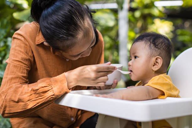 istock Baby having a breakfast on the morning 1483795969