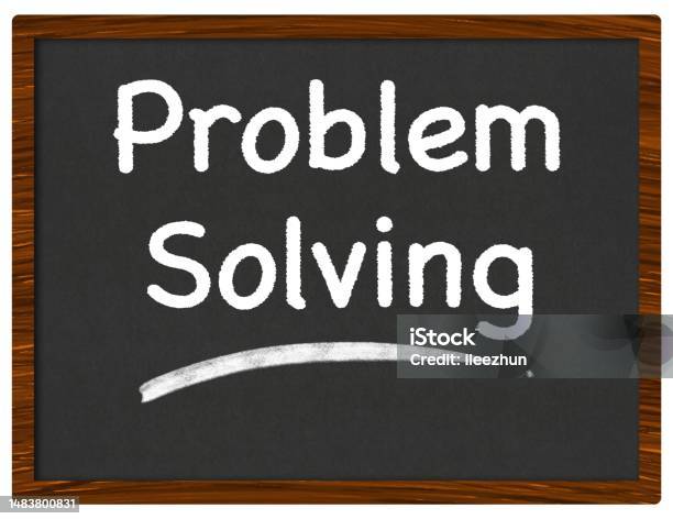 Problem Solving Blackboard Chalk Text Stock Illustration - Download ...
