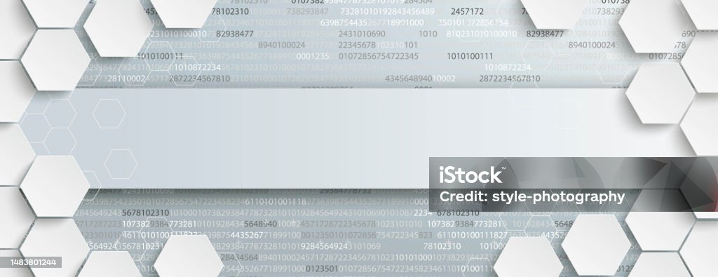 Algorithms Header White Hexagon Structure Banner Algorithm Header Stock Illustration ...