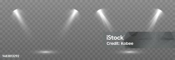 Vector Set Of Light Source Studio Lighting White Light Source Light ...