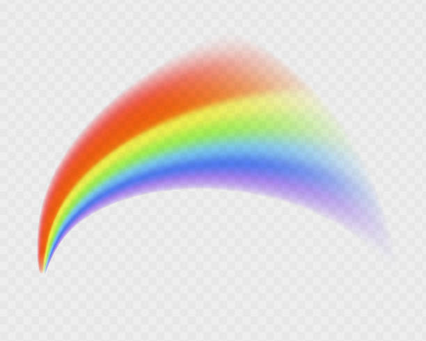 ilustraciones, imágenes clip art, dibujos animados e iconos de stock de realistic_rainbow_collection - rainbow multi colored sun sunlight