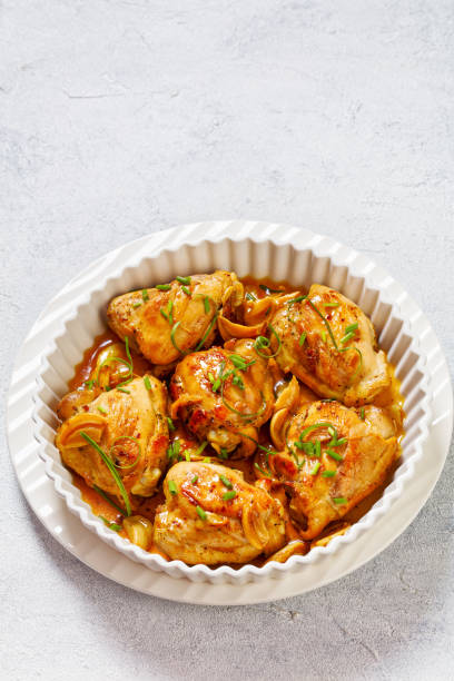 istock garlic rosemary thyme herbed baked chicken thighs 1483815148