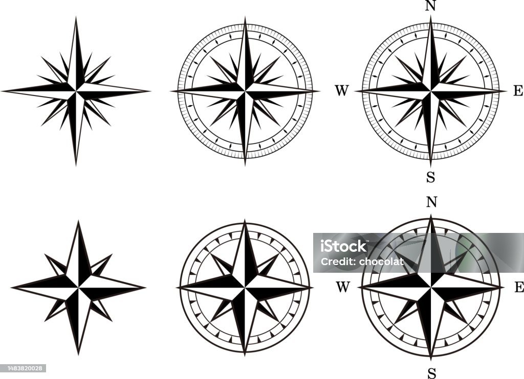 acul busolei - vector de stoc Busolă fără redevențe acul busolei - vector de stoc Busolă fără redevențe