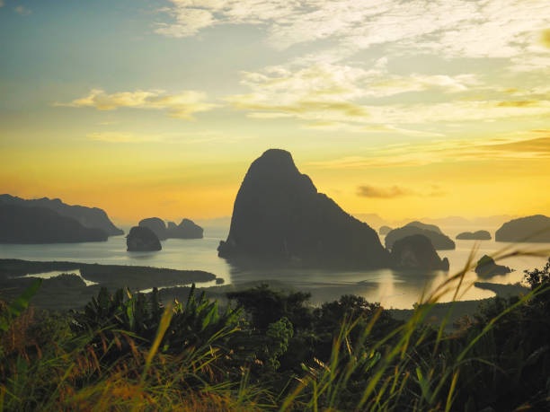 istock Sunrise lanscape at Samet Nangshe View Point, Phang Nga, Thailand. 1483820155