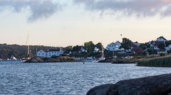 Lillesand as seen at the northwest banks of the Tingsankerfjord.