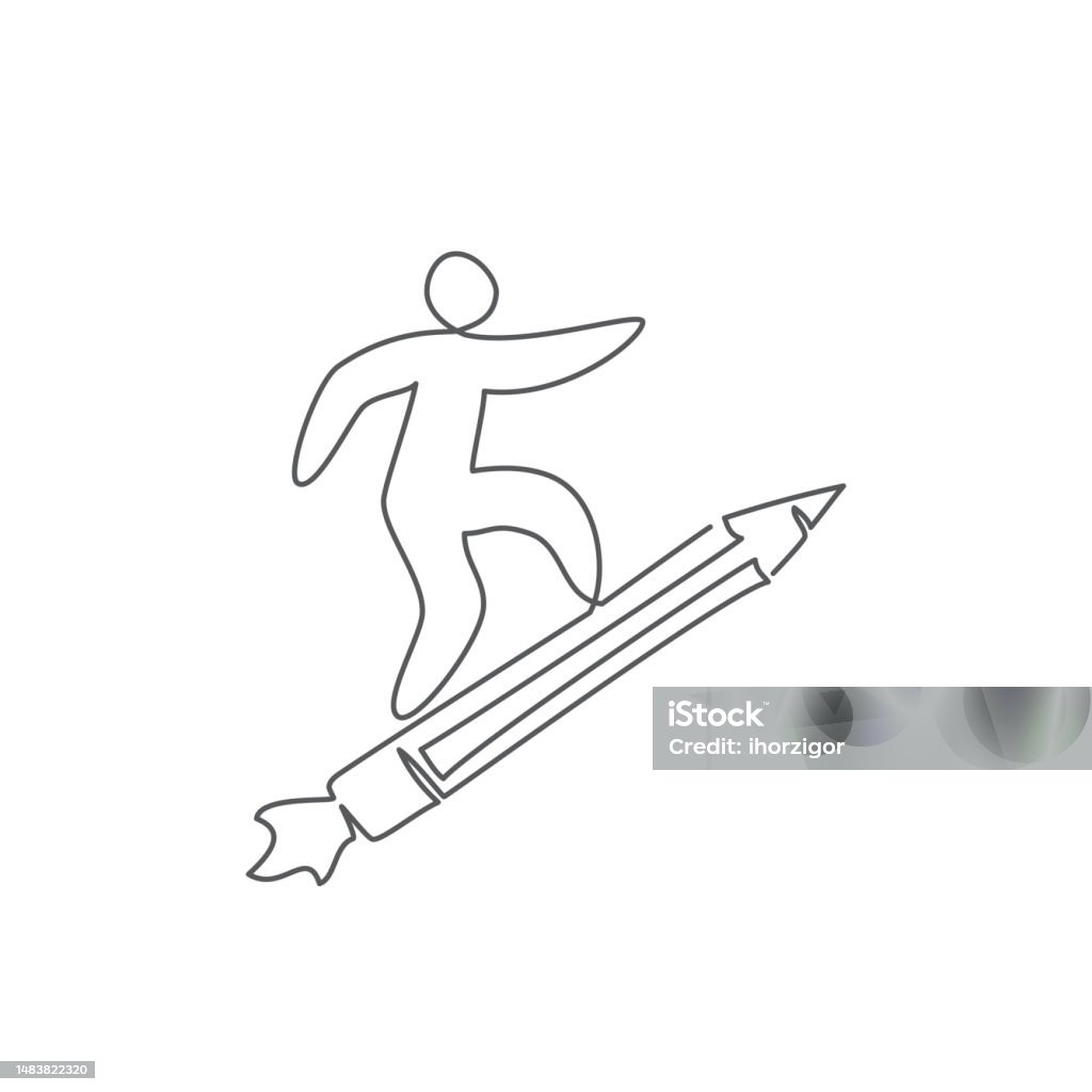 Prototype One Line Drawing Design Concept One Line Drawing On White Background Stock Illustration ...