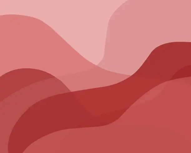 Vector illustration of abstract background with curved pattern, which is red in color