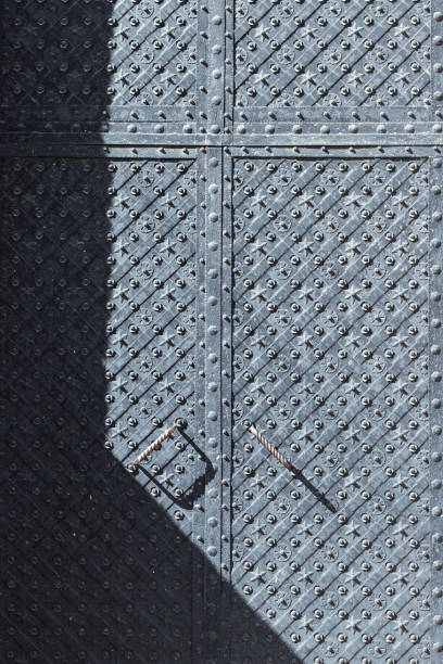 istock Vintage elegant black metal door. 1483828771