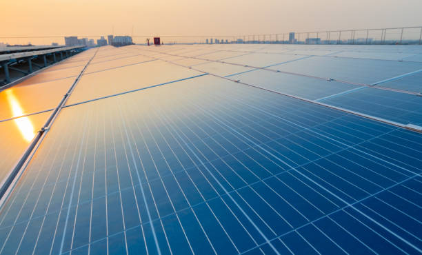 istock Alternative energy to conserve the world's energy and rooftop solar systems. 1483831381