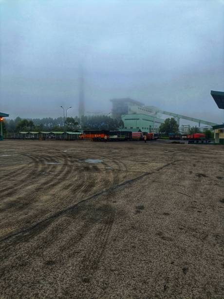 istock Fogging morning at power plant 1483831764