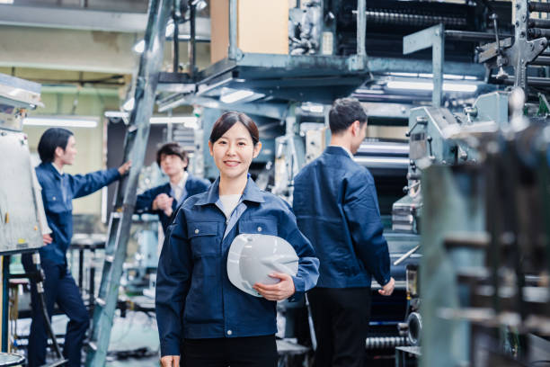 istock Female worker with helmet 1483832798