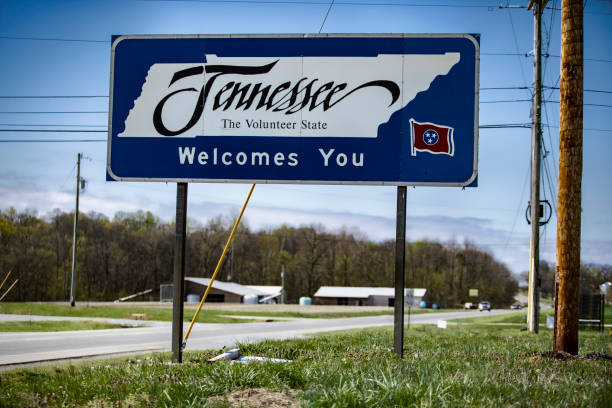 Welcome to Tennessee Sign 1 stock photo