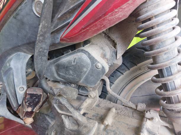 istock dirty motorbike engine because of mud 1483844109