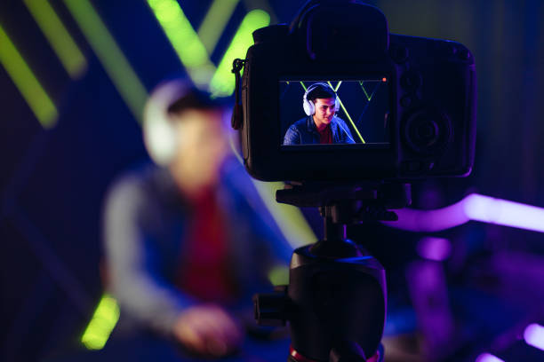 istock Gamer live streaming himself playing a video game on an online gaming service 1483845981
