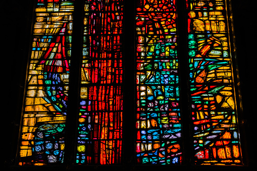 Photo of stained glass windows at the National Cathedral in Washington D.C.