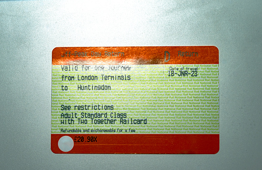 Return Rail ticket to Huntingdon from London