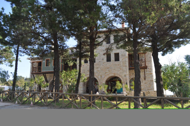 The Karyes is a Settlements built on Mount Athos stock photo