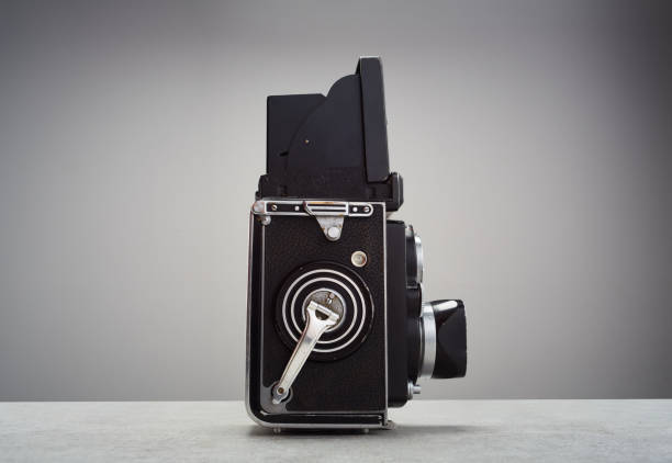 istock Vintage twin lens reflex (TLR) medium format camera with waist level finder 1483861632