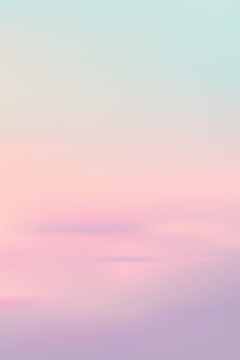 Sunset Sky background.Sunrise with soft Pink and Green with blur pastel colour gradient cloud on sea beach in Evening,Vertical Nature of Romantic Sky Sunlight for Spring,Summer Mobile Phone Wallpaper