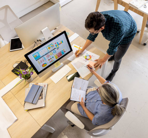 istock Business team working on a marketing strategy at the office 1483869159