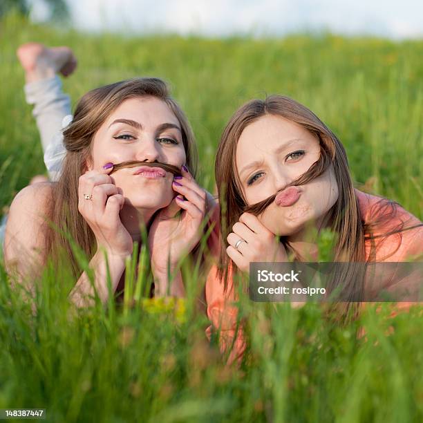 Two Happy Teenage Friends Stock Photo - Download Image Now - Adult, Beautiful People, Beauty