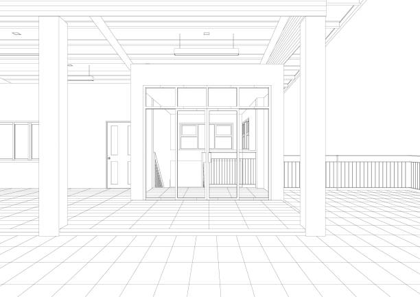 istock 3D illustration of building project 1483881960