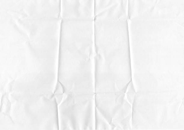 istock Vertical creases on white crumpled paper 1483890964