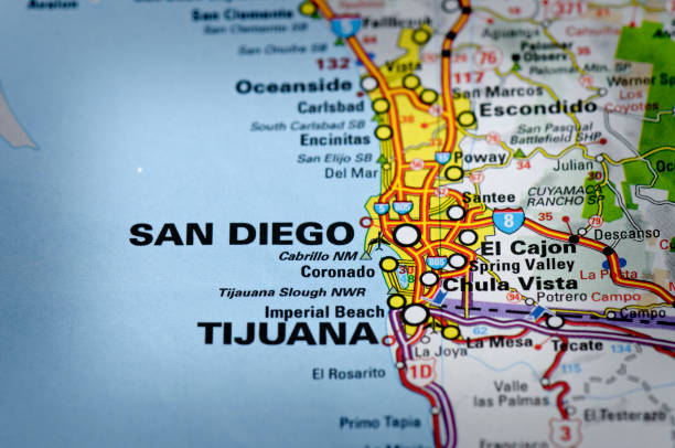 istock San Diego, California map 148389850