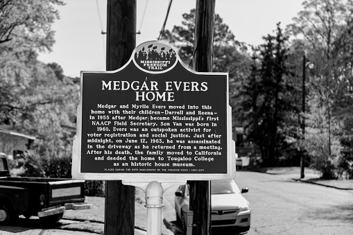 Jackson, MS - 2023: Medgar Evers Home is a National Historic Landmark located in Jackson, MS