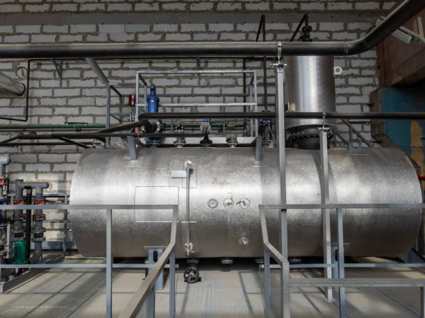 istock Industrial gas boiler. 1483906126