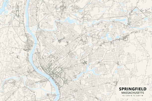 Springfield Ct Map 100+ Springfield Massachusetts Skyline Connecticut River Stock Photos ...