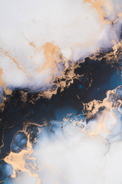 istock Marble ink abstract art from exquisite original painting for abstract background 1483910364