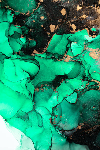 istock Marble ink abstract art from exquisite original painting for abstract background 1483911865