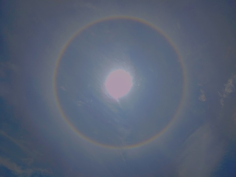 A rare circular appears in the skies over Kasane in Botswana