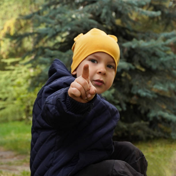 istock Little boy finger pointing at camera, spoiled children concept, selective focus 1483917320