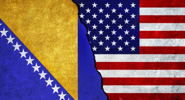 istock Relations between USA, Bosnia and Herzegovina 1483917902