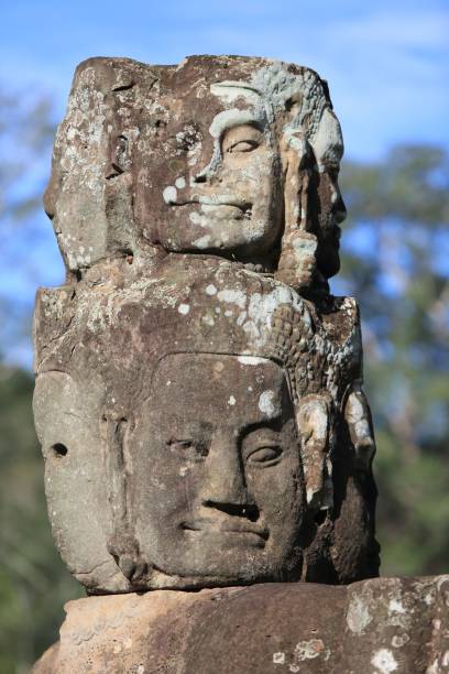 istock Antique statue standing majestically in the Angkor Wat temple complex in Cambodia 1483918193